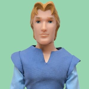 Disney Store 12” John Smith Doll Pocahontas Blonde Hair Blue Clothes *No Shoes*